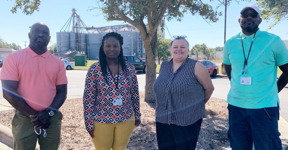 Lumberton-based Mobile Crisis Team photo (from left to right) Rogelio Lynch, Markeisha Munn-Shaw, Tonia Locklear, and Vernon Jiggetts Jr. (Not pictured Falon Pope)